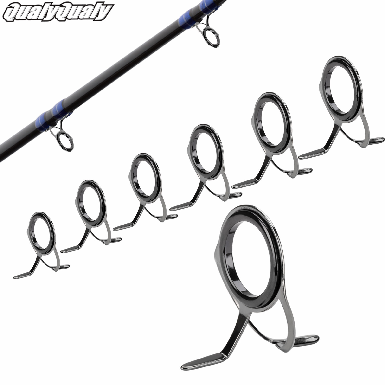 Fishing Rod Repair Kit - 7 stücke Angelrute Guides Reparatur Kit