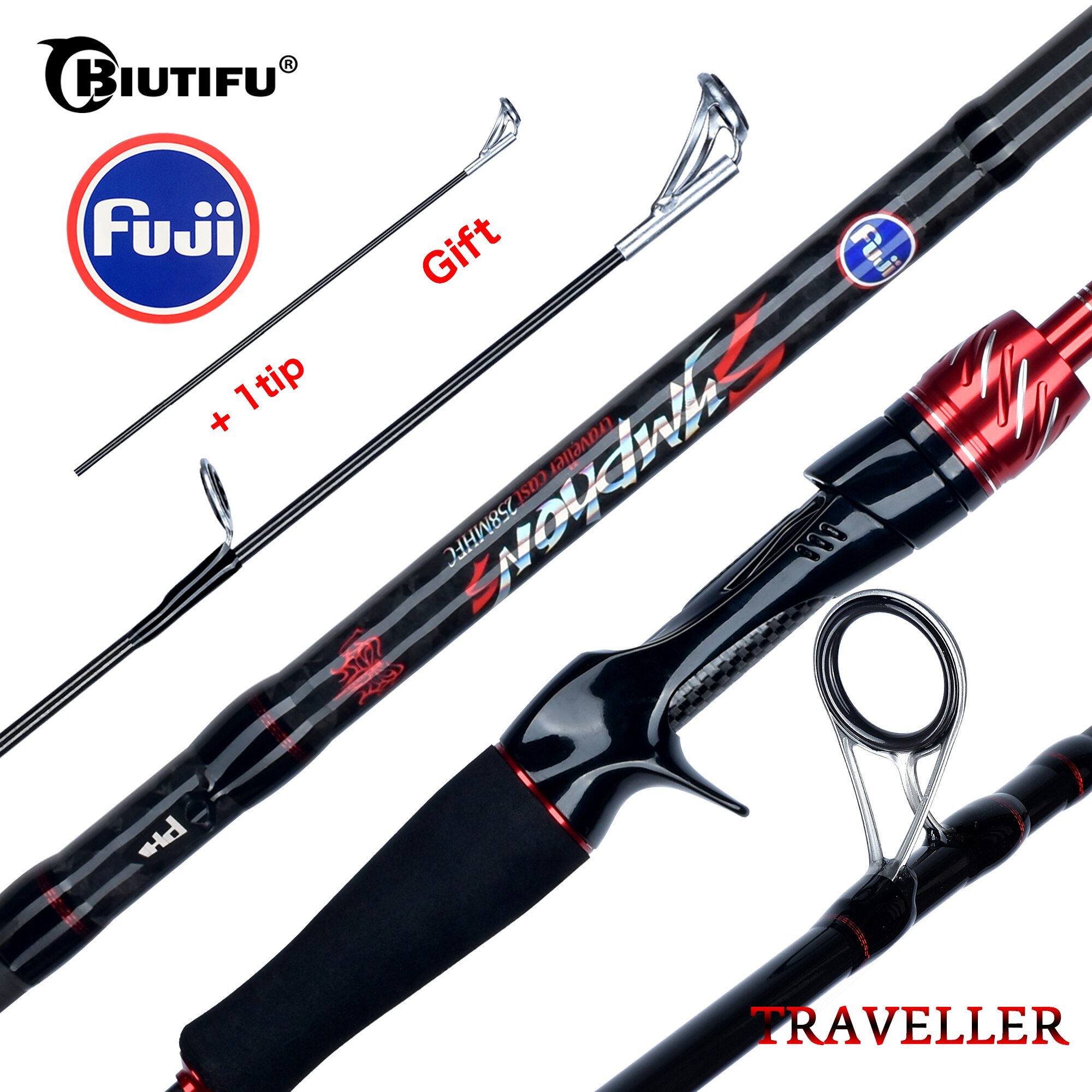 Fishing Rod Ice - Biutifu-Reisender Spinning Guss Fuji Köder Mini
