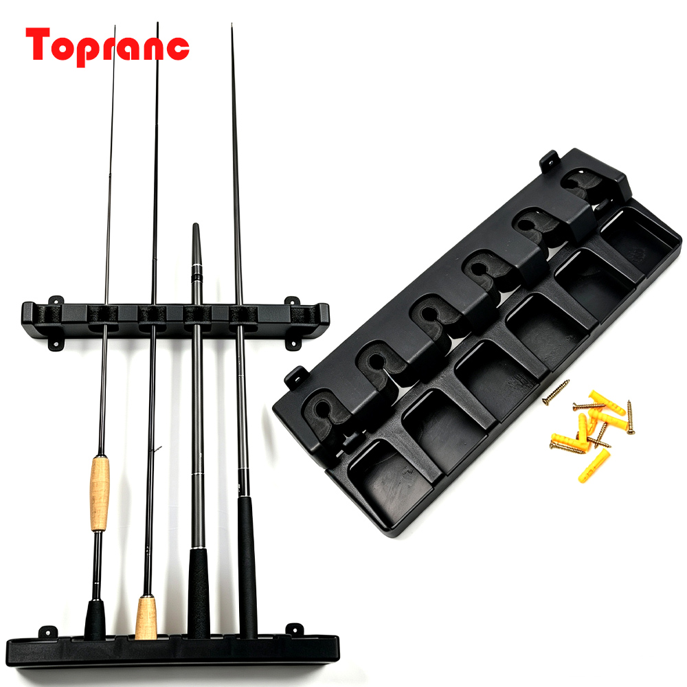 Fishing Rod Rack - Topranc Horizontale Wandhalterung für Angelruten, Platz
