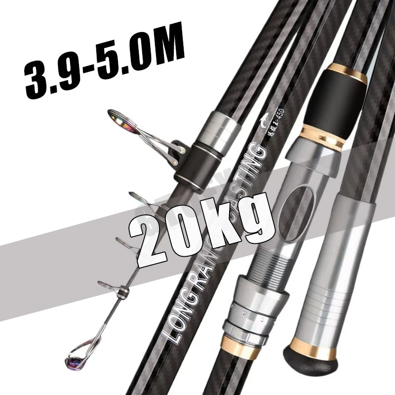 Fishing Rod Surf - Teleskop-Angelrute, 3,9 m, 4,2 m, 5,0