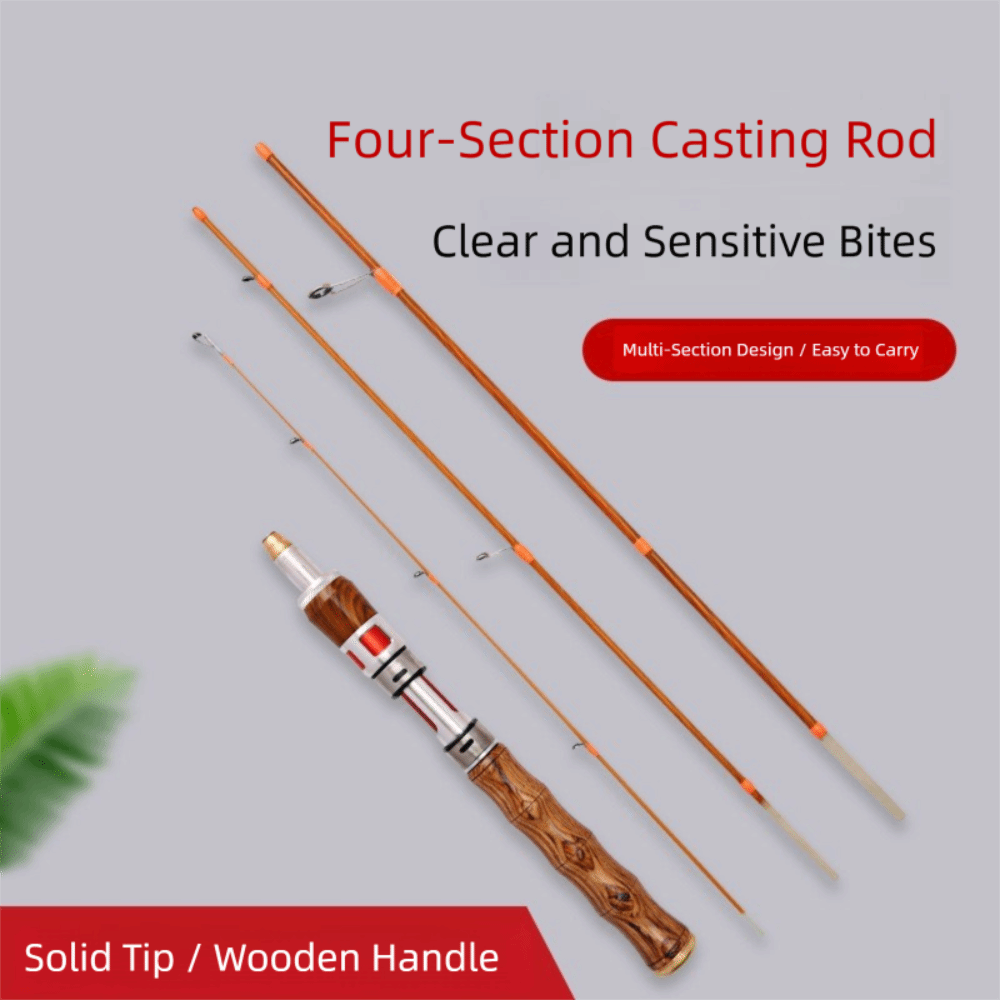 Fishing Rod Carbon Fiber - Hohe Qualität 4 Abschnitte Spinning Angelrute