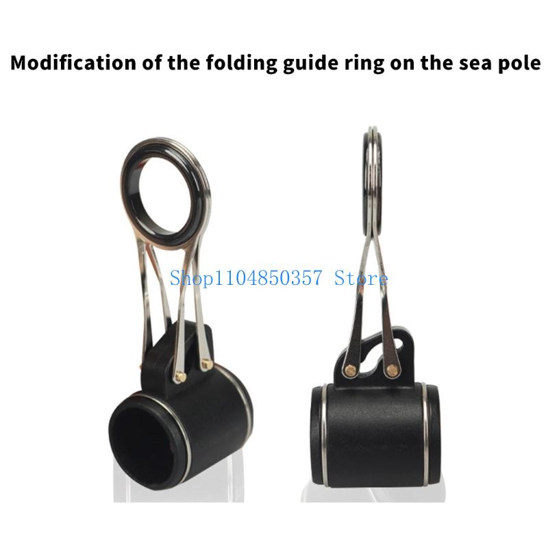 Fishing Rod Tip Replacement - Angelruten-Spitzenführungsringe, Faltbare Verschleißfeste Ösenringe, Teleskopische Edelstahl-Führungsringe,