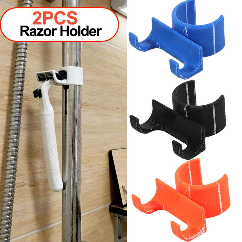 Fishing Rod Travel - 2 Stück rutschfester Rasiererhalter für Duschstangen,