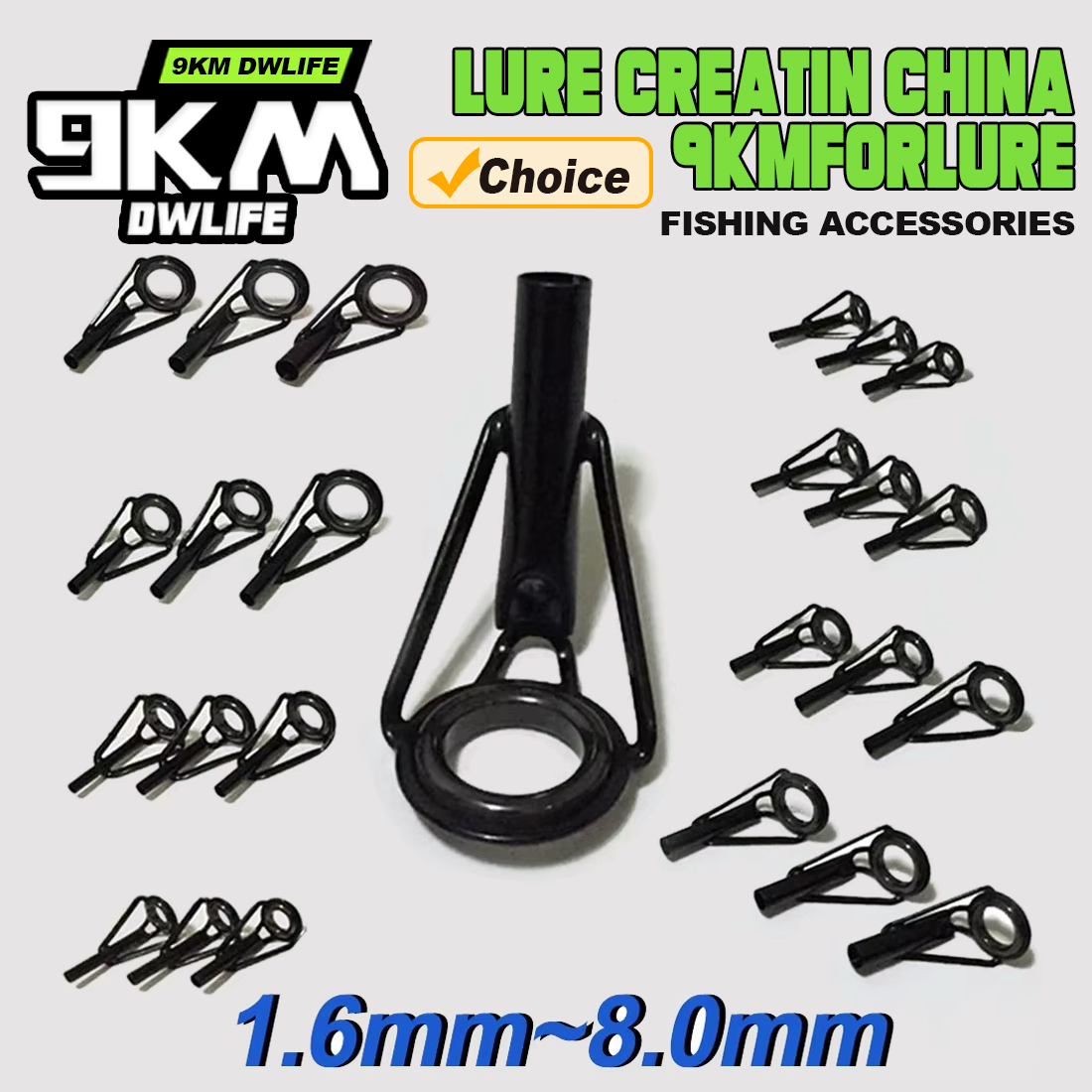 Fishing Rod Guide Replacement - 5 Stücke Angelrute Spitze Führungen Reparatur