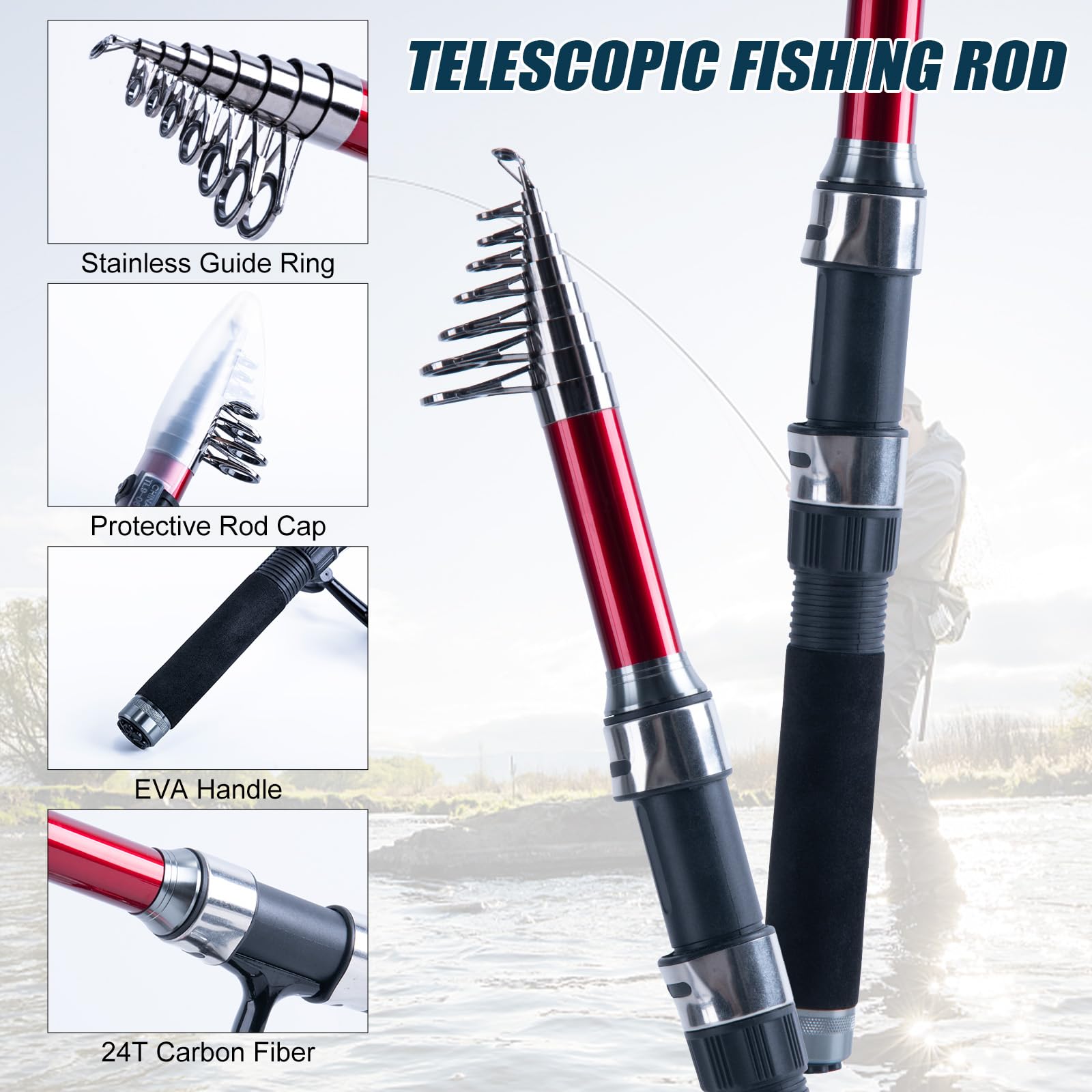 Goture 2-teilige Angelruten- u – Fishing Rod Combo Bewertung und Preis